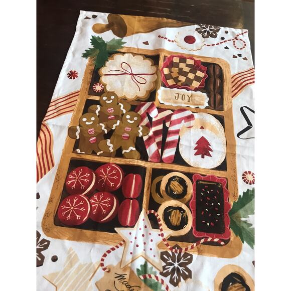Stonewall Kitchen ”Cookie Swap” Tea Towel Excellent! Christmas Baking 18”x 28” - Picture 5 of 9